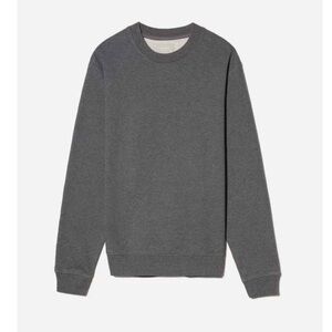 Everlane Men's Track Heather Grey Crewneck Sweatershirt